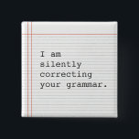 botón Corrección de gramática, papel de bloc de no<br><div class="desc">Un botón personalizado divertido en papel portátil. Estoy corrigiendo silenciosamente tu gramática. Un gran regalo para el profesor o ese nerd gramatical especial en tu vida.</div>