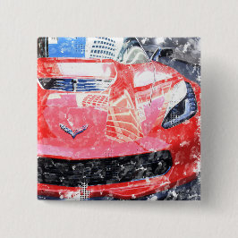 Botón Corvette rojo