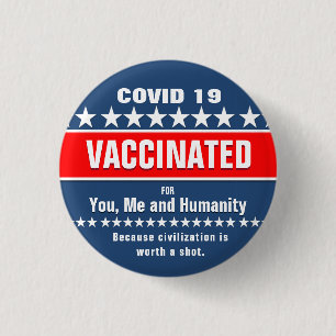 Botón Covid 19 Vacunación para la Humanidad