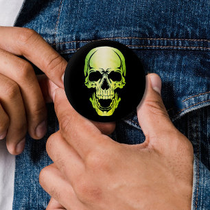 botón Cráneo Verde