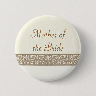 botón Cream Ornamental Frieze Bridal Party