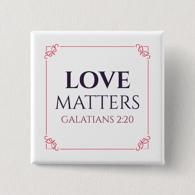 botón Cuadrado de amor (Anverso)