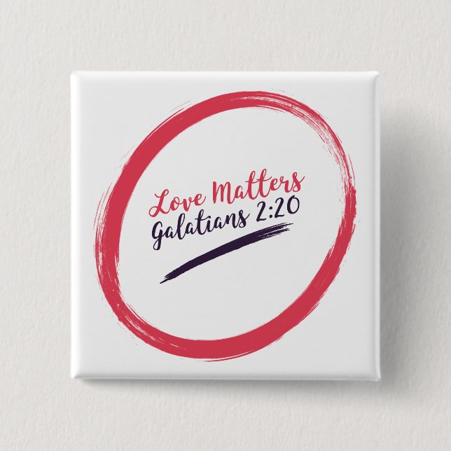 botón Cuadrado de amor (Anverso)