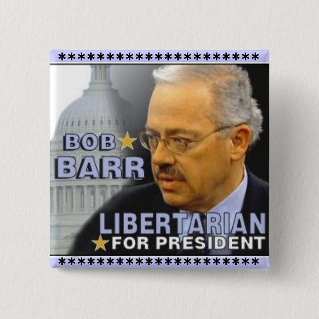 Botón cuadrado de Bob Barr (Anverso)