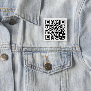 Botón cuadrado de código QR personalizable para cu