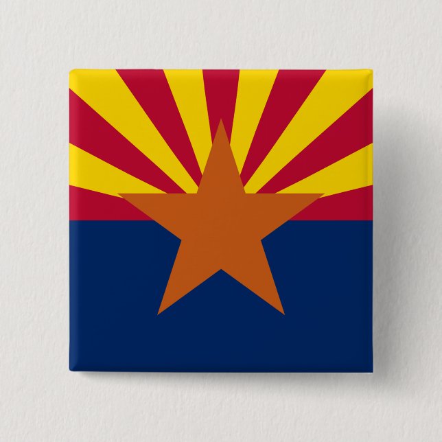 botón Cuadrado de la bandera del estado de Arizona (Anverso)