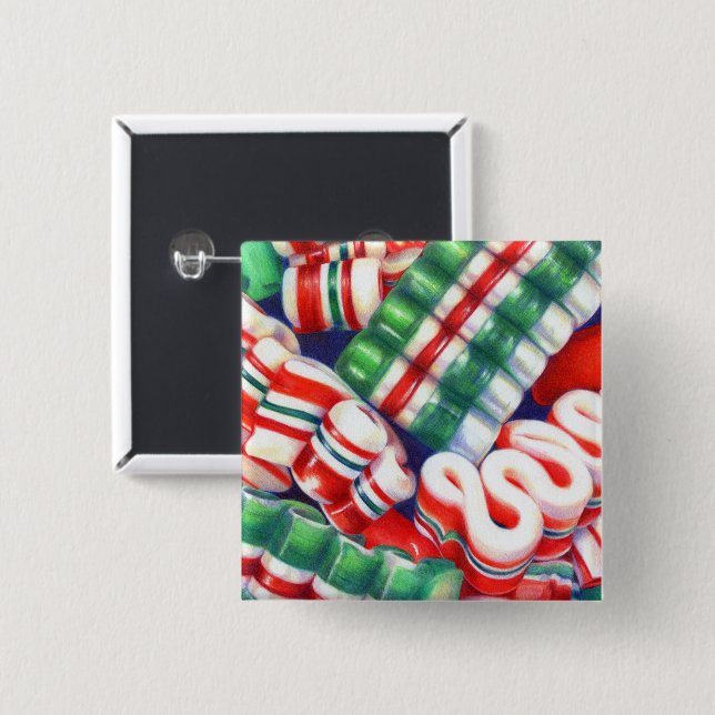 botón cuadrado de la VELA de RIBBON (Anverso y reverso)