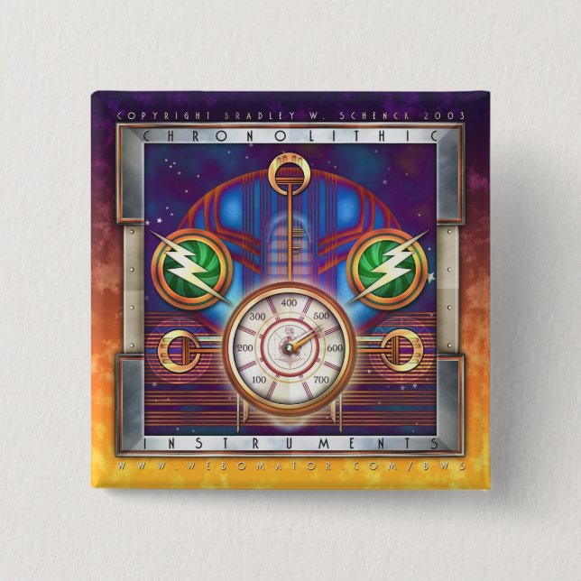 Botón cuadrado de los instrumentos de Chronolithic (Anverso)