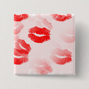 Botón cuadrado de los labios de Kissable