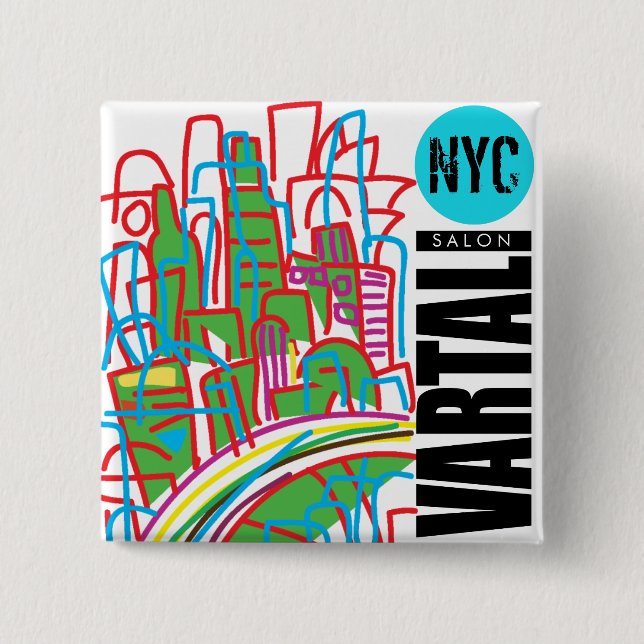 Botón cuadrado de NYC Vartali (Anverso)