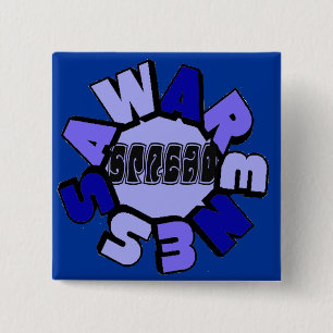 botón Cuadrado de Sensibilización de difusión (azu