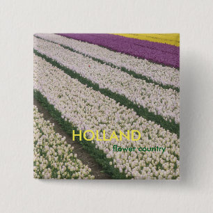 botón Cuadrado de tulipanes Holland