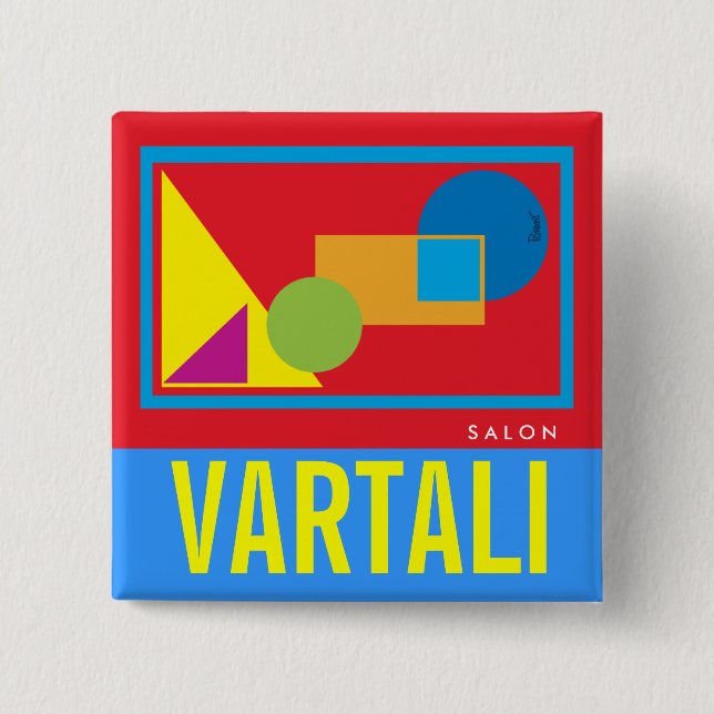 Botón cuadrado de Vartali de las formas (Anverso)