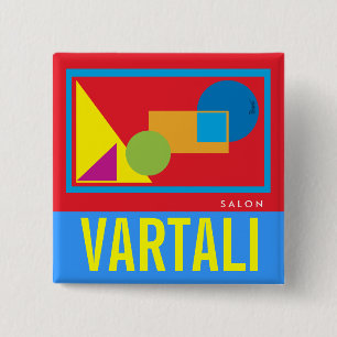 Botón cuadrado de Vartali de las formas