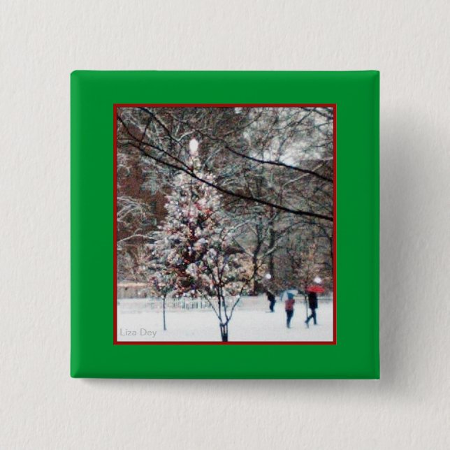 Botón cuadrado del 'Árbol de Navidad' (Anverso)