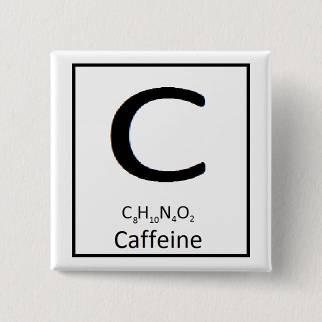 Botón cuadrado del cafeína, 2 adentro (Anverso)