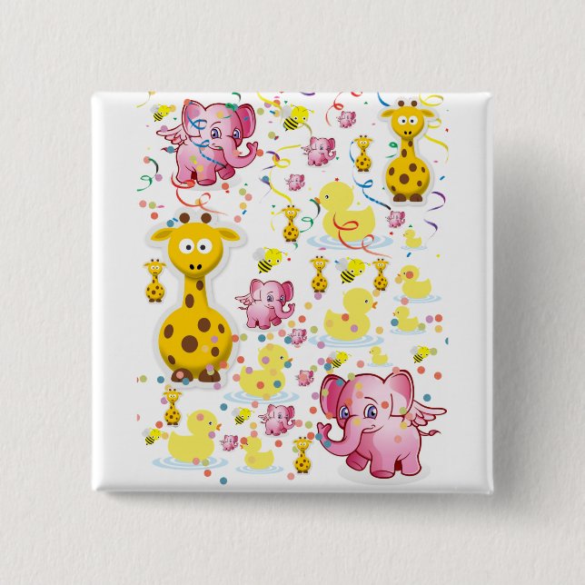 Botón cuadrado del elefante (Anverso)