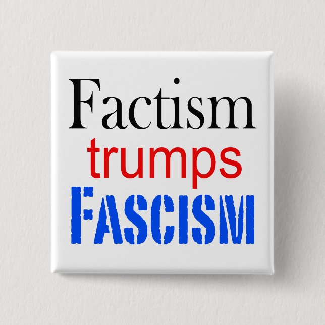 Botón cuadrado del factism (Anverso)