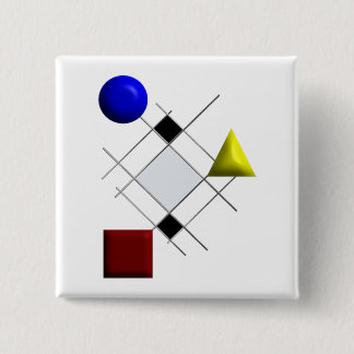Botón cuadrado del logotipo de prosperidad artísti