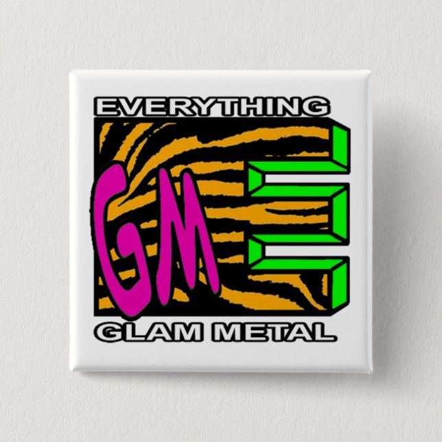 Botón cuadrado del logotipo de tira de tigre del N (Anverso)