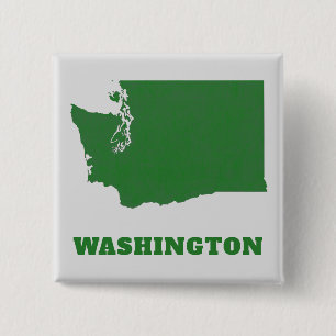 botón cuadrado del mapa del estado de Washington
