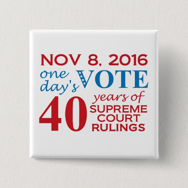 Botón cuadrado del VOTO 2016 (Anverso)