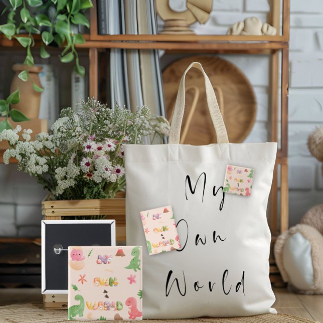 Botón Cuadrado | Mundo de Dinosaurios Lindos (Subido por el creador)