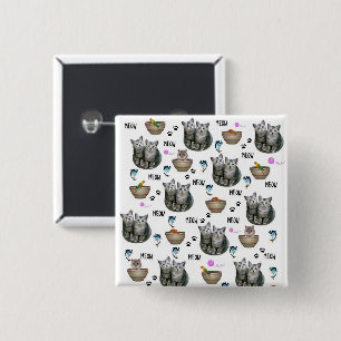botón Cuadrado para gatos gatitos