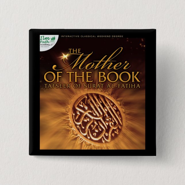 Botón cuadrado - Surat Alfatiha (Anverso)