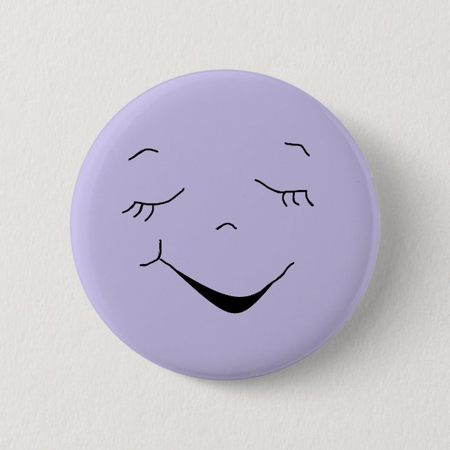botón Cuidar Happy Purple Silly Face (Anverso)