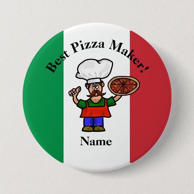 botón Cuidar mejor creador de pizza (Anverso)