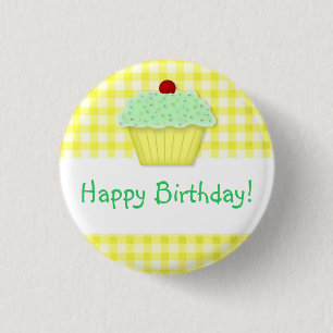 botón Cupcake de cumpleaños