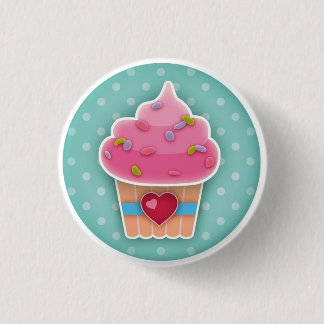botón Cupcake del corazón