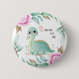 botón Cut Dinosaur Mom To Be Baby Shower