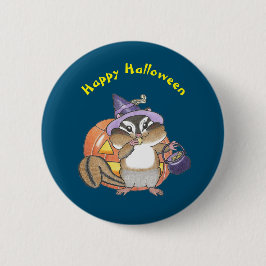botón Cute Chipmunk Halloween