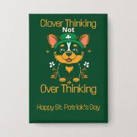 Botón Cute Corgi St. Patrick's Day