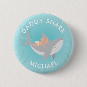 botón Cute Daddy Shark