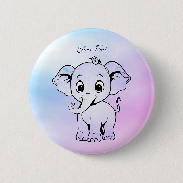 Botón Cute Elephant (Anverso)