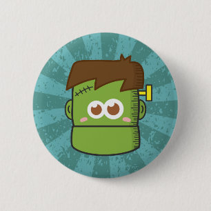 botón Cute Frankenstein Monster Halloween