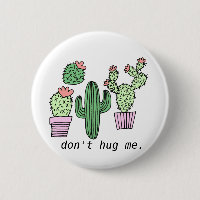 botón Cute Funny Cactus