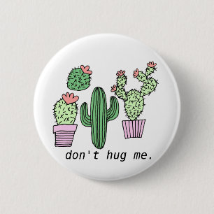 botón Cute Funny Cactus