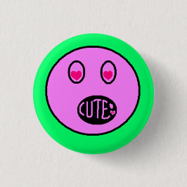 botón CUTE Heart Eyes Emoji Pastel Pixel Art