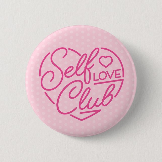 botón Cute Self Love Club Heart Pin (Anverso)