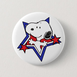 botón Cute Snoopy - Estilo de cacahuetes clásico A