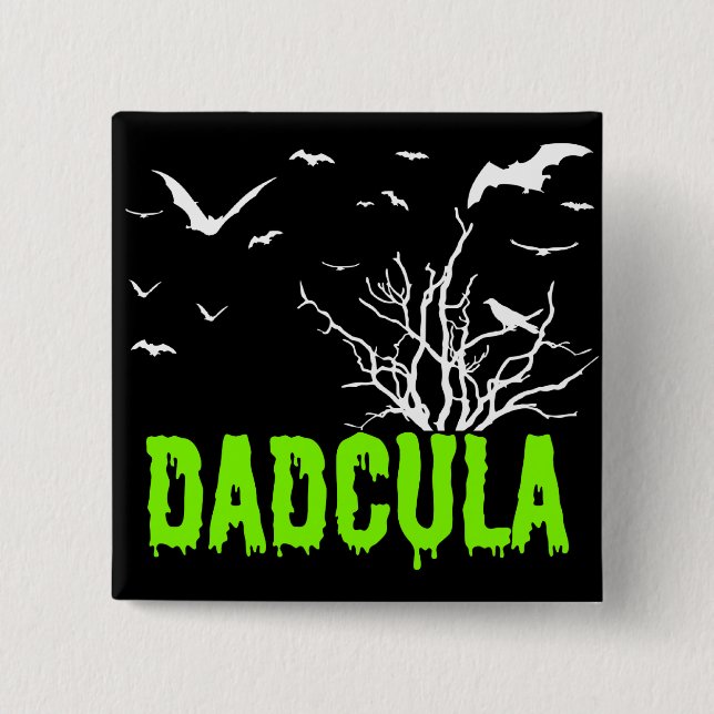 Botón Dadcula Green Driving Font Flying Bats (Anverso)