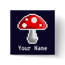 Botón Dark Pixel Mushroom Name