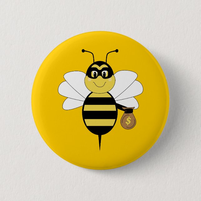botón de abeja de burbujas RobBee (Anverso)