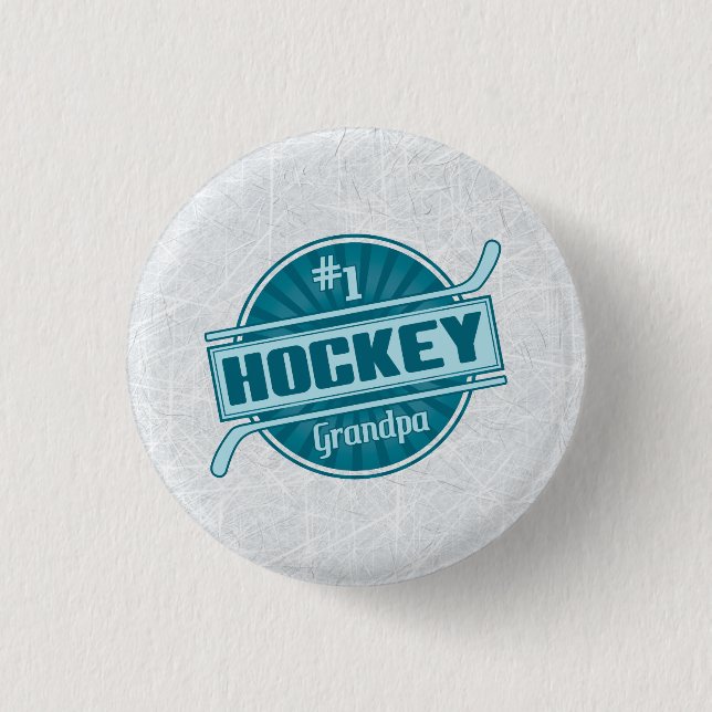 Botón de abuelo de hockey número 1 (Anverso)