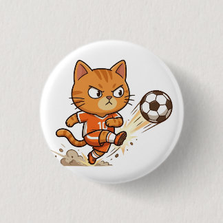 Botón de acción de gato futbolista