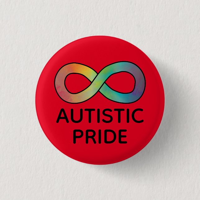 botón de aceptación de neurodiversidad del orgullo (Anverso)